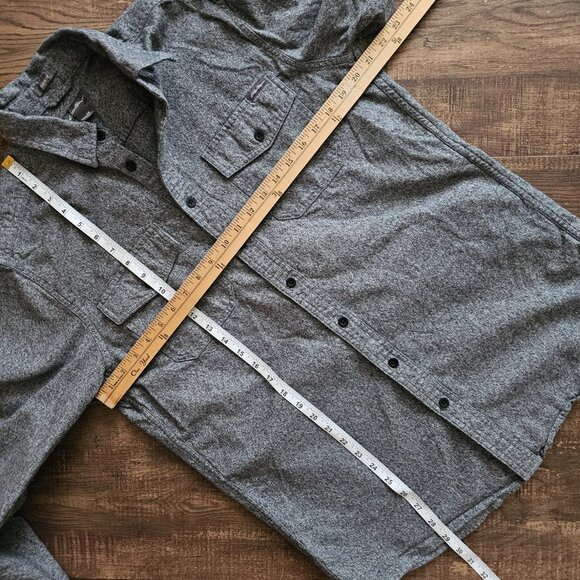 Eddie Bauer Favorite Cabin Flannel Classic Fit Shirt, Tall M/TM, Black Htr - Picture 1 of 7